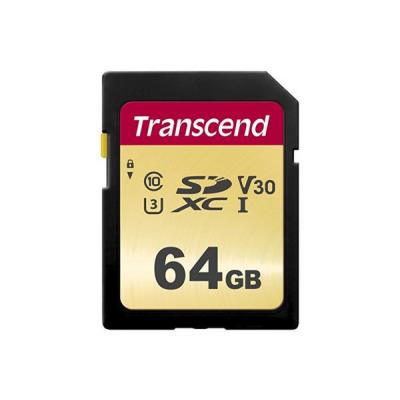 TRANSCEND Carte SDXC UHS I 500S Class 10 64 Go