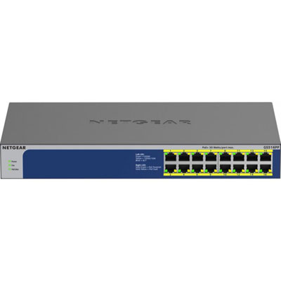 NETGEAR GS516PP SWITCH Niv2+ 16P Gigabit PoE+ 260W