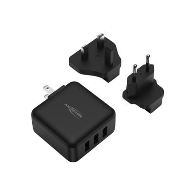 CHARGEUR SECTEUR 3 PORTS USB MULTI-PAYS