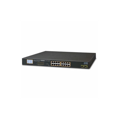 PLANET GSW-1820VHP LCD Switch 16 PoE+ & 2 Giga/SFP