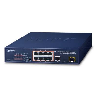 PLANET FGSD-1011HP Switch 10 8 ports PoE+ & 1 port Gigabit & 1 port SFP 100/1G