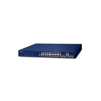 PLANET Switch Niveau 2 - 20 ports Gigabit dont 16 PoE+ & 4 ports SFP 100FX/1G