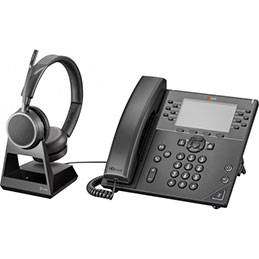 POLY Voyager 4220 Office Casque 2 écout. Base TEL/GSM