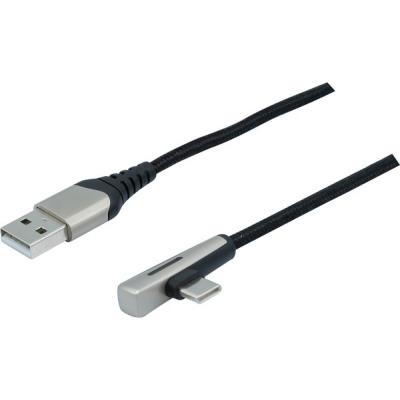 CORDON Type A -Type C USB2.0 LED 60 W coudé -2m