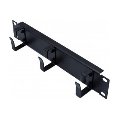 EKIVALAN Panneau passe-câbles 10, 1U, 3 anneaux, noir