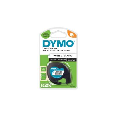 DYMO Ruban pour LetraTAG 1,2 x 4 cm, blanc