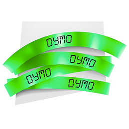 Ruban plastique dymo noir/vert 12MM pour letratag