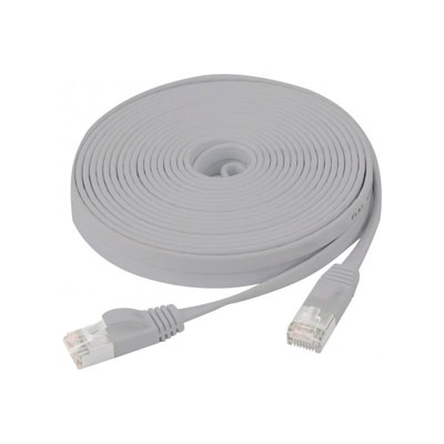 Cordon RJ45 plat CAT 6 U/FTP SNG gris - 5 m