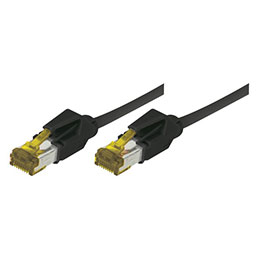 Cordon RJ45 sur câble catégorie 7 S/FTP LSOH snagless noir - 7,5 m