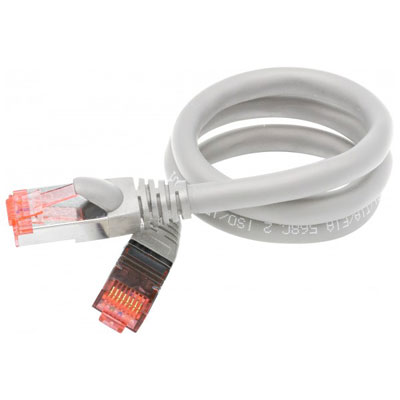 Cordon RJ45 catégorie 6A U/FTP PVC Ultra Flexible gris - 0,5 m