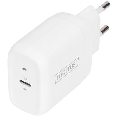 DIGITUS Chargeur secteur universel, USB-C, 20 W, blanc