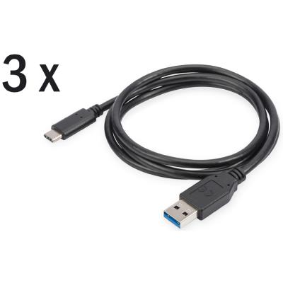 DIGITUS Kit de câbles de données & chargement, USB-C - USB-A