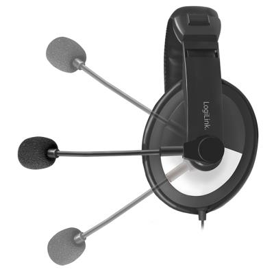 LogiLink Casque audio USB, avec microphone, noir