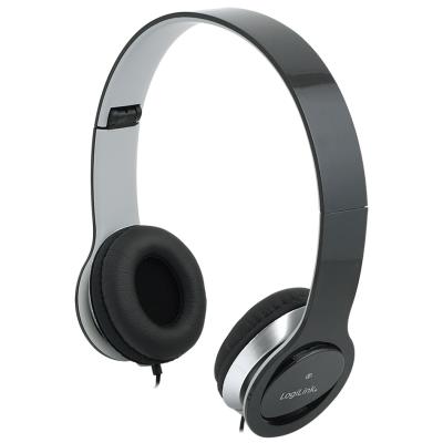 LogiLink Casque audio High Quality, avec coussinet, noir