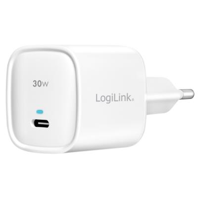 LogiLink Chargeur secteur USB, 1x USB-C (PD), blanc