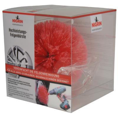 NIGRIN Brosse pour jante à grand rendement, rouge