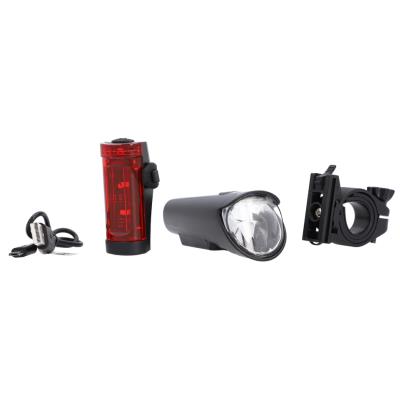 FISCHER Kit d'éclairage LED pour vélo, 45 lux