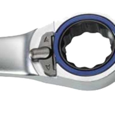 HEYTEC Clé plate à cliquet, réversible, 8 mm,