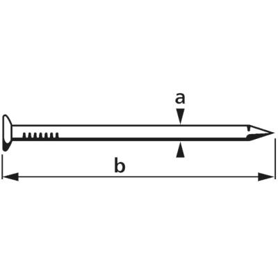 suki. Pointe, tête fraisée, 2,5 x 55 mm, galvanisé, 400 g