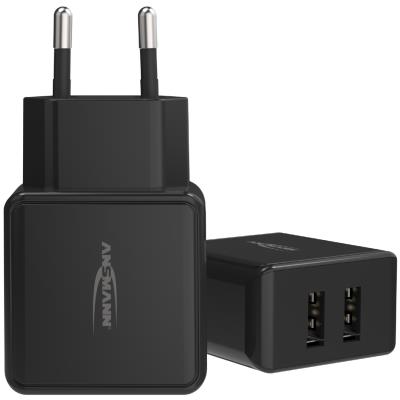 ANSMANN Chargeur USB Home Charger HC212, 2x port USB, noir