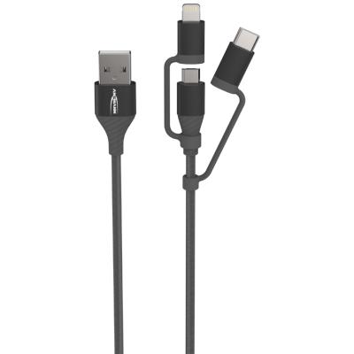 ANSMANN Câble 3en1 de charge & de données, Lightning/USB-C/