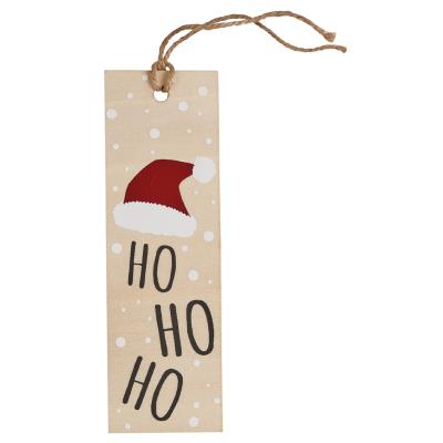 SUSY CARD Etiquette de Noël en bois 'Ho ho ho'