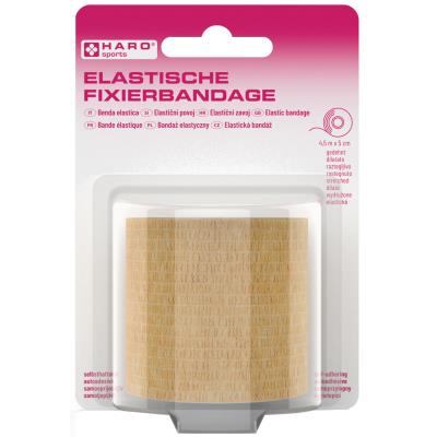 HARO Bande de fixation élastique, 50 mm x 4,5 m, noir