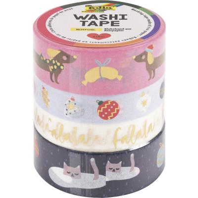 folia Ruban adhésif décoratif Washi-Tape Noël FALALA, set 4