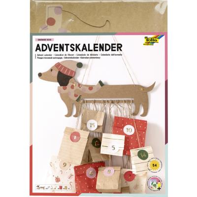 folia Kit pour calendrier de l'Avent SAUSAGE DOG, 54 pièces