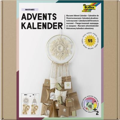 folia Kit pour calendrier de l'Avent MACRAME, 55 pièces