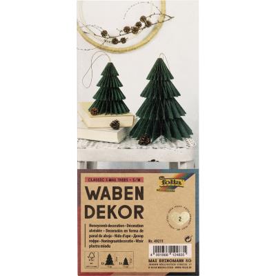 folia Décoration alvéolée CLASSIC XMAS TREE, set de 2