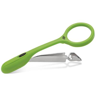 WEDO Pince à tiques 'Quickex', avec loupe et lampe LED, vert