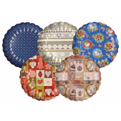 PAPSTAR Assiette de l'Avent ronde, diamètre: 230 mm, coloré