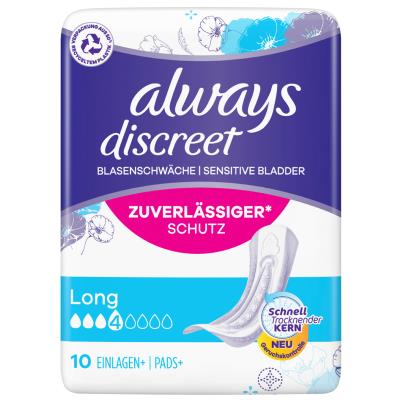 always discreet Serviette pour fuites urinaires Long 10