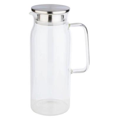 APS Carafe en verre avec couvercle, 1,5 litres, verre/inox