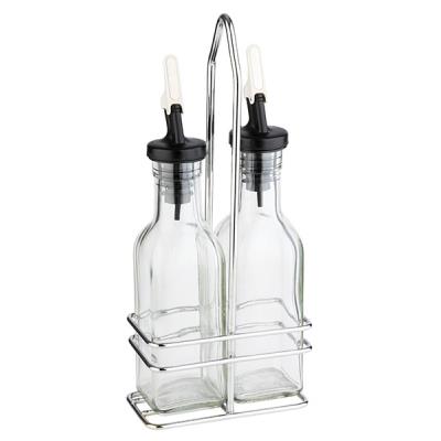 APS Ménagère de table huile & vinaigre, verre/inox, 0,5 L