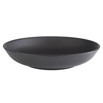 APS Assiette creuse, diamètre: 225 mm, noir