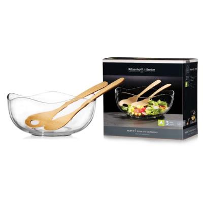 Ritzenhoff & Breker Saladier avec couverts 'WAVE', 3 pièces