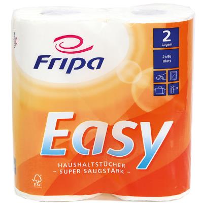 Fripa Rouleau d'essuie-tout Easy, 2 couches, ultra blancpapier de soie, 100% cellulose, résistant, t