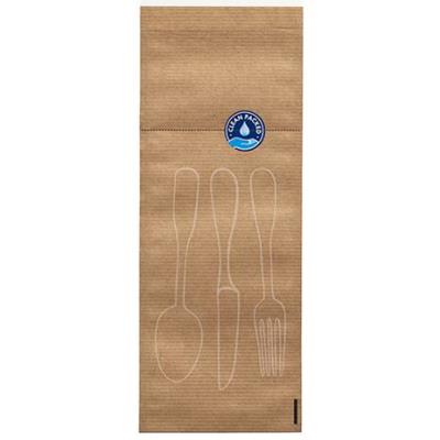 PAPSTAR Pochette à couverts en papier, 100 x 260 mm, naturel