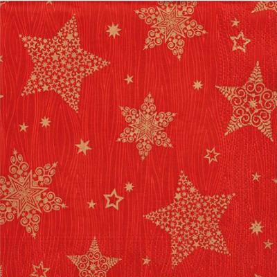 PAPSTAR Serviette à motif de Noël 'Christmas Shine', rouge