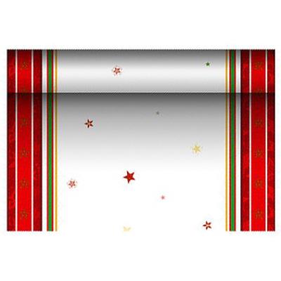 PAPSTAR Chemin de table pour Noël 'Heavenly Stars', blanc
