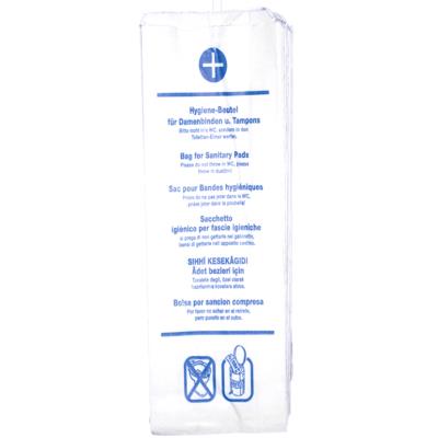 HYGOSTAR Sac hygiénique en papier, imprimé, blanc