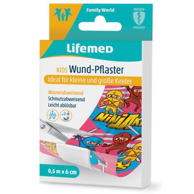 Lifemed Pansement pour enfants 'Ninjas', 500 mm x 60 mm