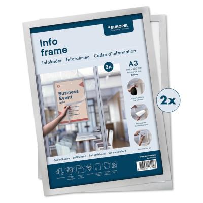 EUROPEL Cadre magnétique INFO FRAME, A3, rouge