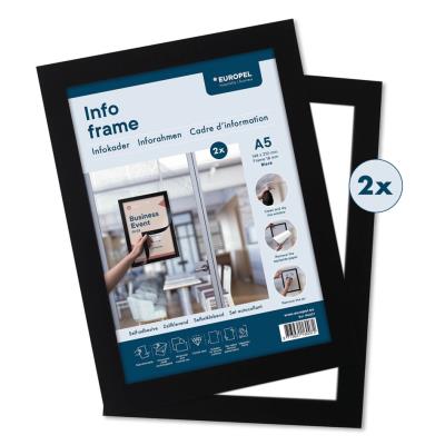 EUROPEL Cadre magnétique INFO FRAME, A5, noir