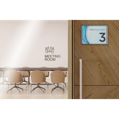 EUROPEL Plaque de porte, 150 x 150 mm, argent