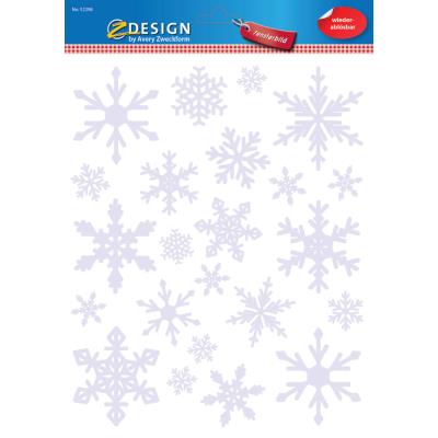 AVERY Zweckform ZDesign Image de fenêtre pour Noël, Flocons