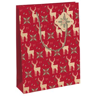 Clairefontaine Sac cadeau de Noël 'Lovely Home Red', grand