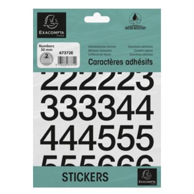 EXACOMPTA Chiffres auto-adhésifs 0-9, 10 mm, noir